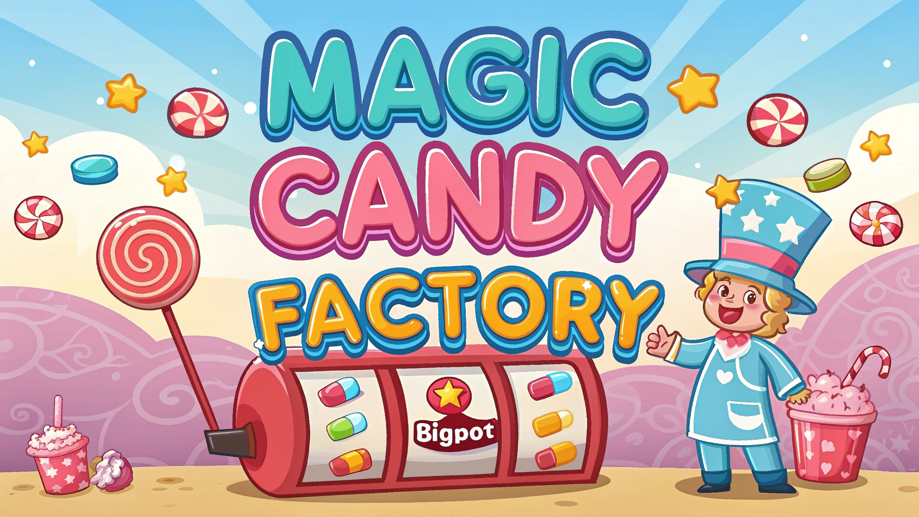 Slot Magic Candy Factory Bigpot, Gacornya Tiada Tanding
